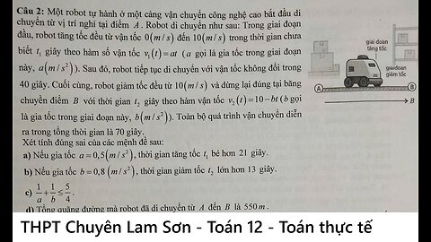 THPT Chuyên Lam Sơn: Một robot tự hành ở một cảng vận chuyển công nghệ cao bắt đầu di