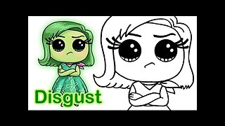 How to draw Disgust from Pixar Inside Out Cute step by step
