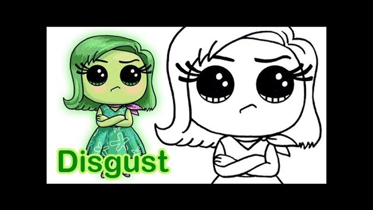 How to draw Disgust from Pixar Inside Out Cute step by step