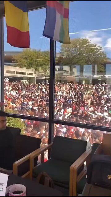 Shooter spotted on the roof running.