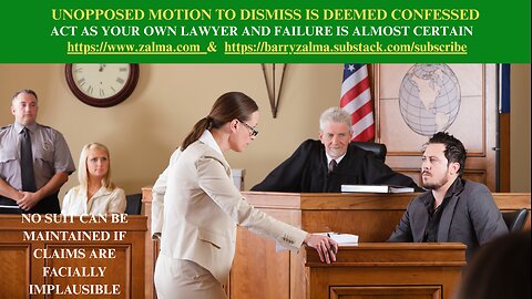 Unopposed Motion to Dismiss is Deemed Confessed