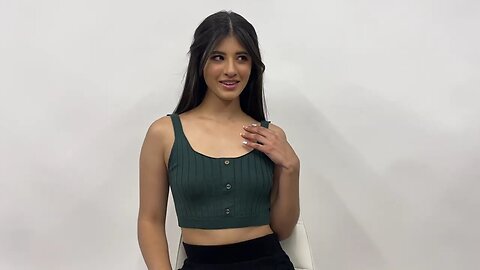 Front Button Rib Crop Tank Top | New Trending Fashion for Girls | Fashion | LifeStyle | Beje Wear