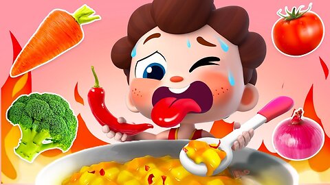 It's So Spicy! | HOT HOT HOT! | Learn Vegetables | Nursery Rhymes & Kids Songs | BabyBus