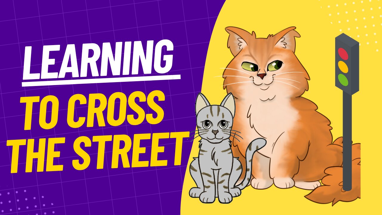 A Cat Named Puppy: Learning to Cross the Street | Safety Cartoon for Kids