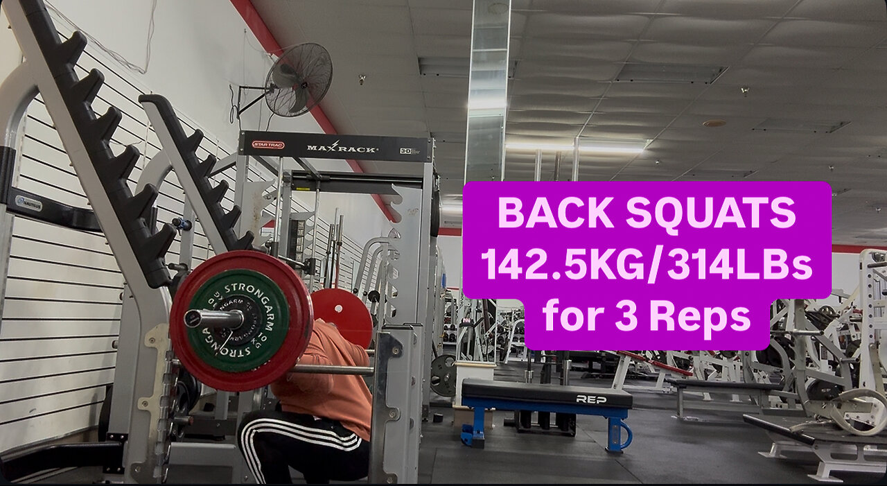 BACK SQUAT TRIPLE 142.5KG/314LBs
