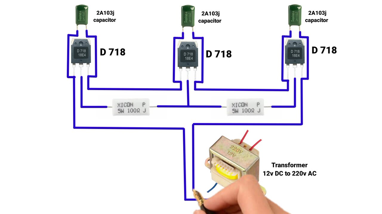 12v DC to 220v AC convert//1500W inverter circuit #inverter inverter inverter circuit