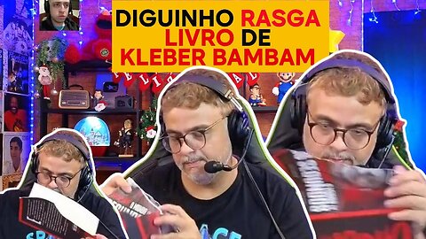 DIGUINHO É OBRIGADO A RASGAR LIVRO DE KLEBER BAMBAM NA LIVE (15.11.2024)