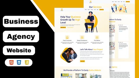 🎨 Responsive Agency Website Design Using HTML, CSS & JavaScript 💻