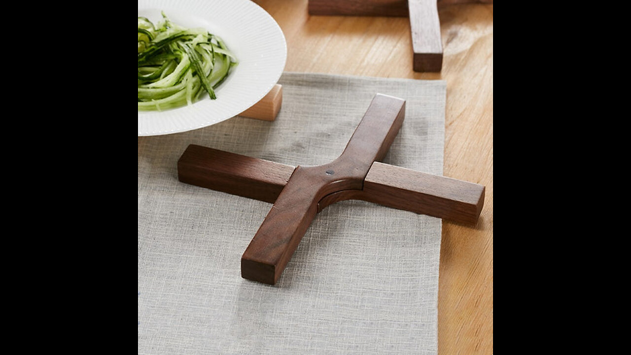 X-Shaped Solid Wood Folding Heat-resistant Insulation Pad