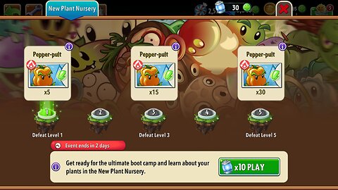 Plants vs Zombies 2 - Plant Nursery - Pepper-pult - July 2025