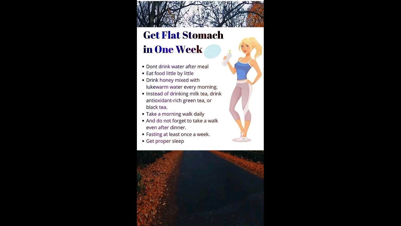 Get flat stomach in one week