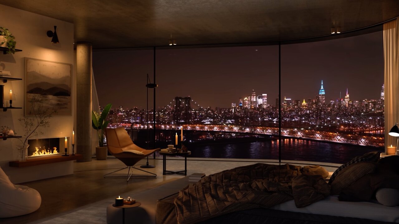 Luxury New York City Apartment Jazz Ambience