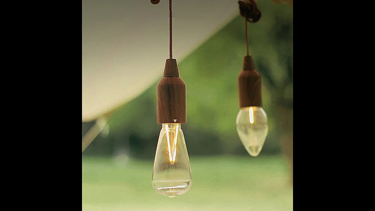 Minimalist Rechargeable Outdoor Light Bulb, for Camping, Porch, Driveway,Outdoor Entertainment Space