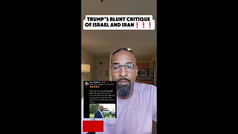 Trump's Blunt Critique of Israel and Iran❗❗❗
