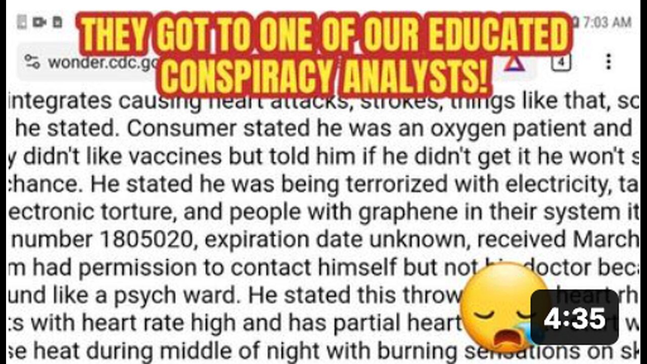 "Belief in Mythical Virus Leads to Trouble: A VAERS Report"