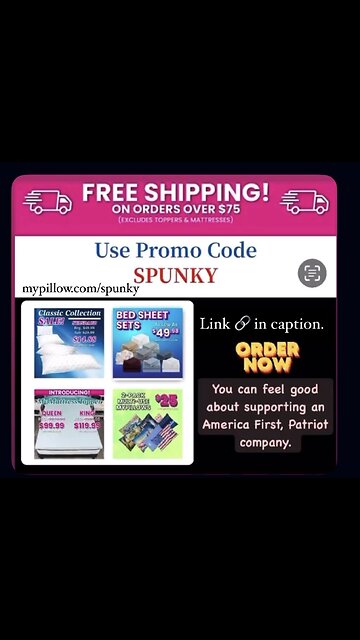 Shop My Pillow, Enter "SPUNKY" & Save