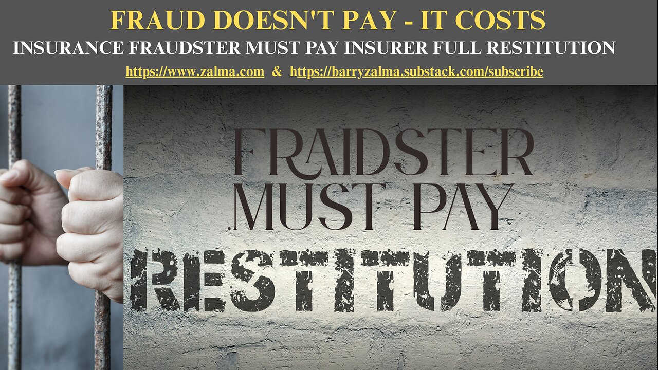 FRAUD DOESN'T PAY - IT COSTS