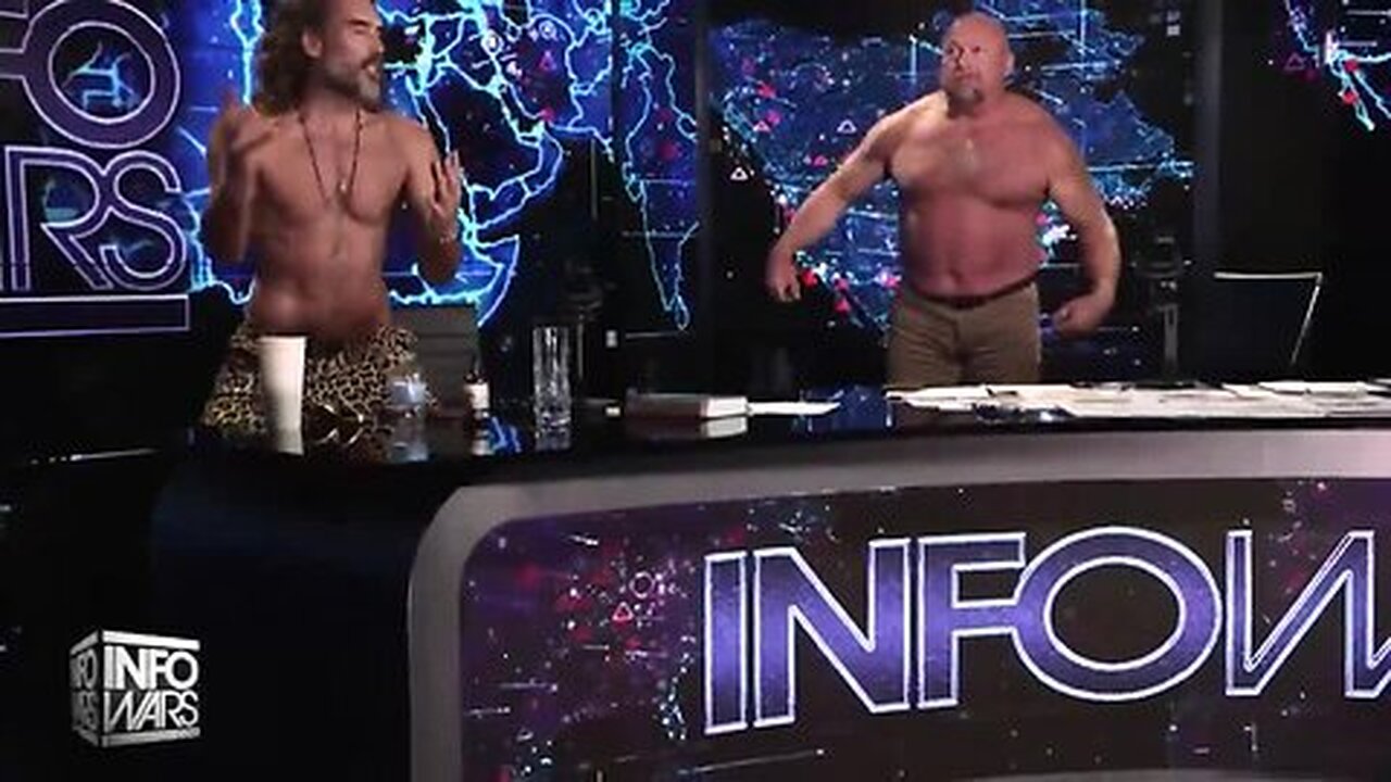 Breaking Video: Watch Russell Brand Challenge Alex Jones To A Pushup Contest