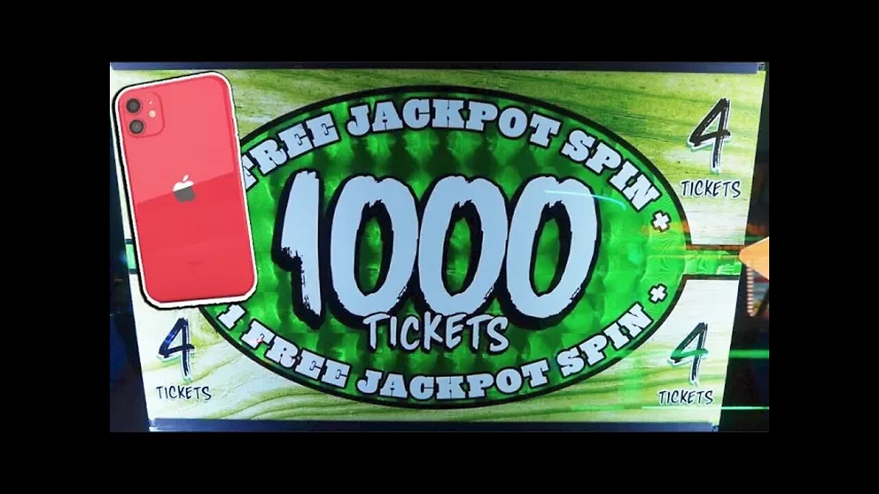 Winning an iPhone 11 at the Arcade!