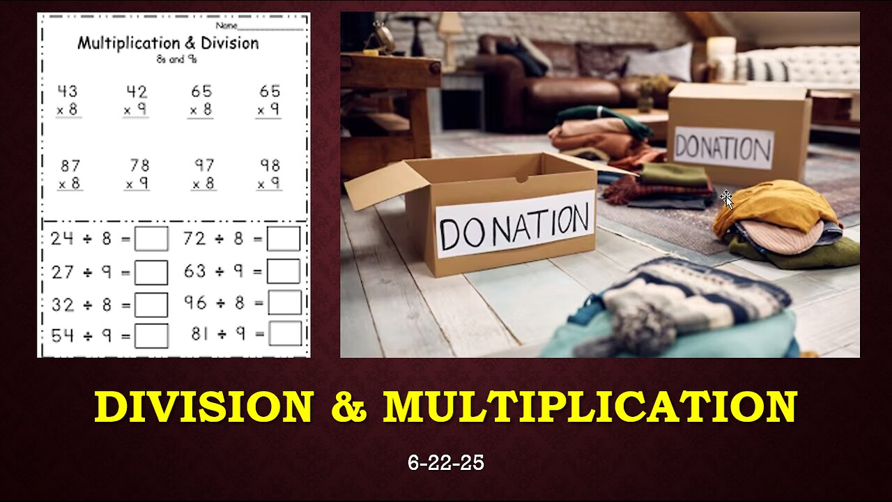 DIVISION AND MULTIPLICATION: HOW THE LORD WE HAVE WHEN WE PLACE IT IN JESUS' HANDS BLESSES MANY.
