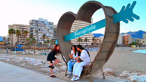 Los Boliches to Fuengirola Costa del Sol 🇪🇸 Spain Sunset Walking Tour [4K]