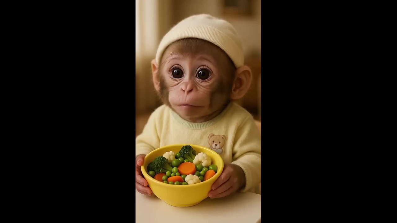 Different monkeys, different foods — but the smile stays the same 😄🐒🍌🍉🍇