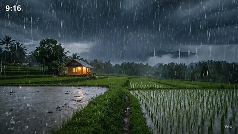 Midnight Rain in a Forgotten Village #NightStorm #VillageVibes #RainSounds
