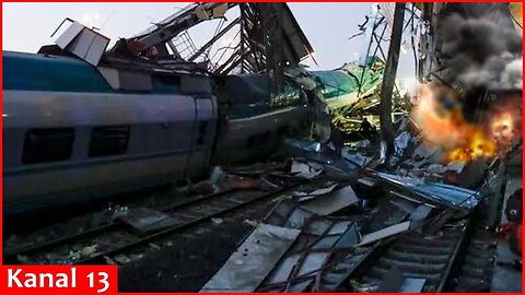 ＂Everywhere is destroyed, everything is burning＂- Russians show the destroyed railway after strike