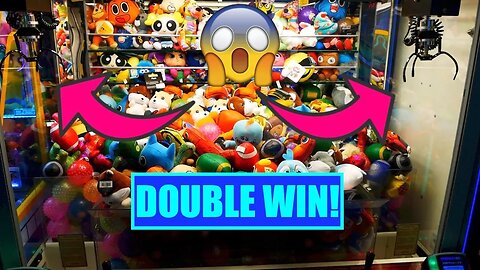 TWO CLAW MACHINE WINS AT THE SAME TIME!