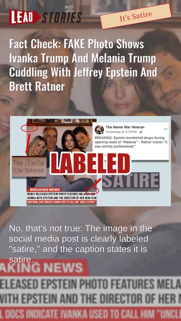 Fact Check: FAKE Photo Shows Ivanka And Melania Trump Cuddling With Jeffrey Epstein And Brett Ratner