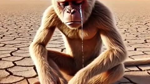 monkey swimming in a pull and enjoying