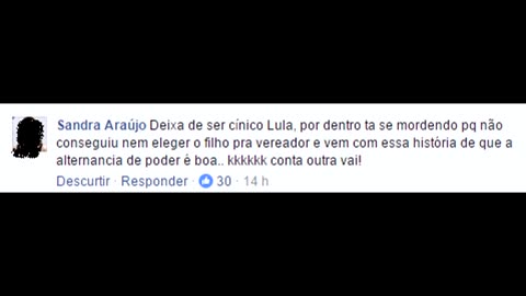 Resposta cínica de Lula sobre a derrota do PT nas urnas em 2016