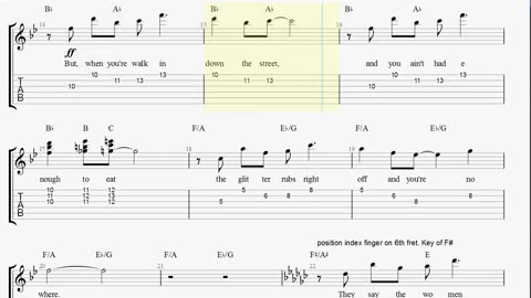 Guitar tabs for On Broadway