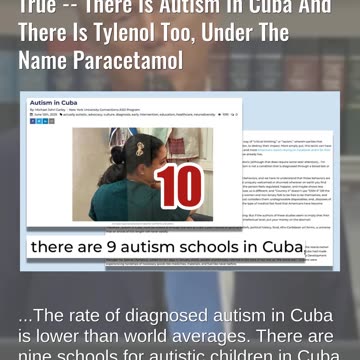 Fact Check: Rumor Of 'No Tylenol ... Virtually No Autism' In Cuba Is NOT True