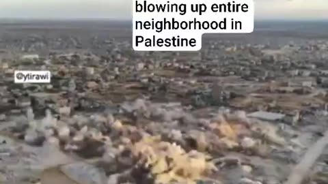 Israel blowing up Palestinian neighbourhoods