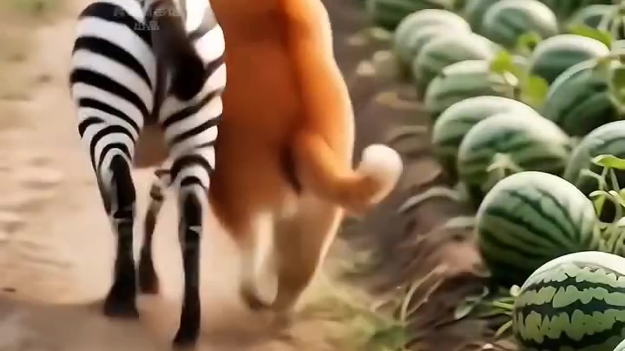 Big Orange Cat's Watermelon Mission 🍉 | Funny AI Animated Story #cat #animatedstory