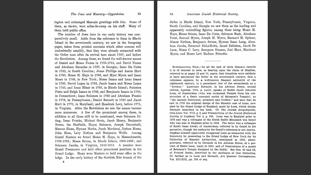 The Jews and Masonry in the United States before 1810 by Samuel Oppenheim (1910) 6 of 6