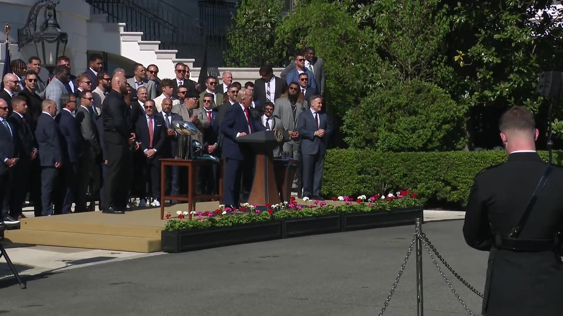 President Trump Participates in a Visit of the 2025 Super Bowl Champions - The Philadelphia Eagles