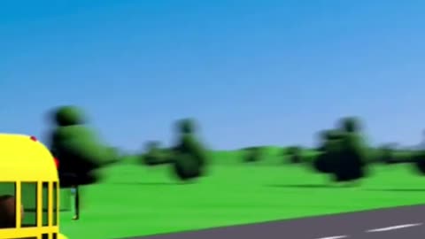 The wheels on the bus go round and round nursery kids rhyme