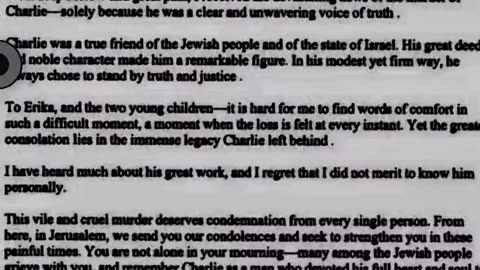 DID A RABBI SEND A LETTER TO CHARLIE KIRK ABOUT HIS DEATH EIGHT DAYS BEFORE IT OCCURRED⁉️