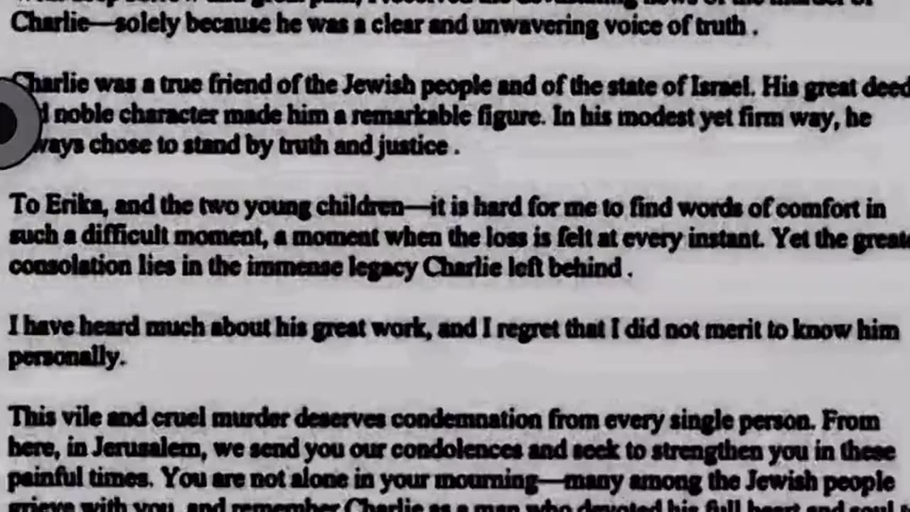 DID A RABBI SEND A LETTER TO CHARLIE KIRK ABOUT HIS DEATH EIGHT DAYS BEFORE IT OCCURRED⁉️