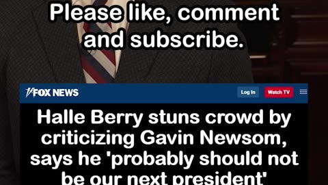 Halle Berry Stuns Crowd: Says Gavin Newsom Should NOT Be President