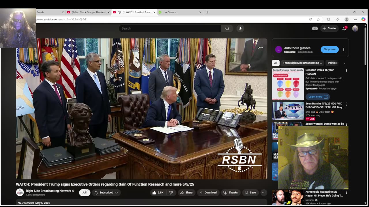 President Trump signs Executive Orders regarding Gain Of Function Research and more 5/5/25