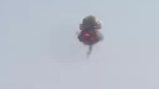 Footage shows the moment a Houthi drone launched from Yemen was shot down