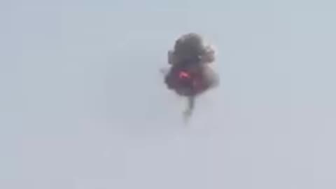 Footage shows the moment a Houthi drone launched from Yemen was shot down
			