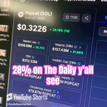 popcat (sol) popcat crypto news today! #fyp