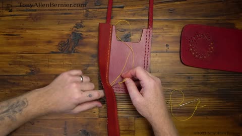How to make a Leather Phone Purse.