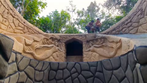 How I Build Million Dollars Water Slide Park into Swimming Pool House Underground