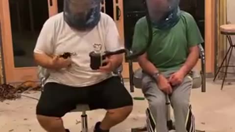 Smoking with my uncle