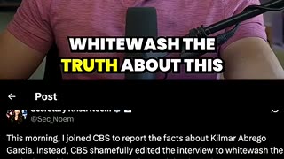 Robert Gouveia - Kristi Noem CATCHES CBS Editing Out Explosive Truth
